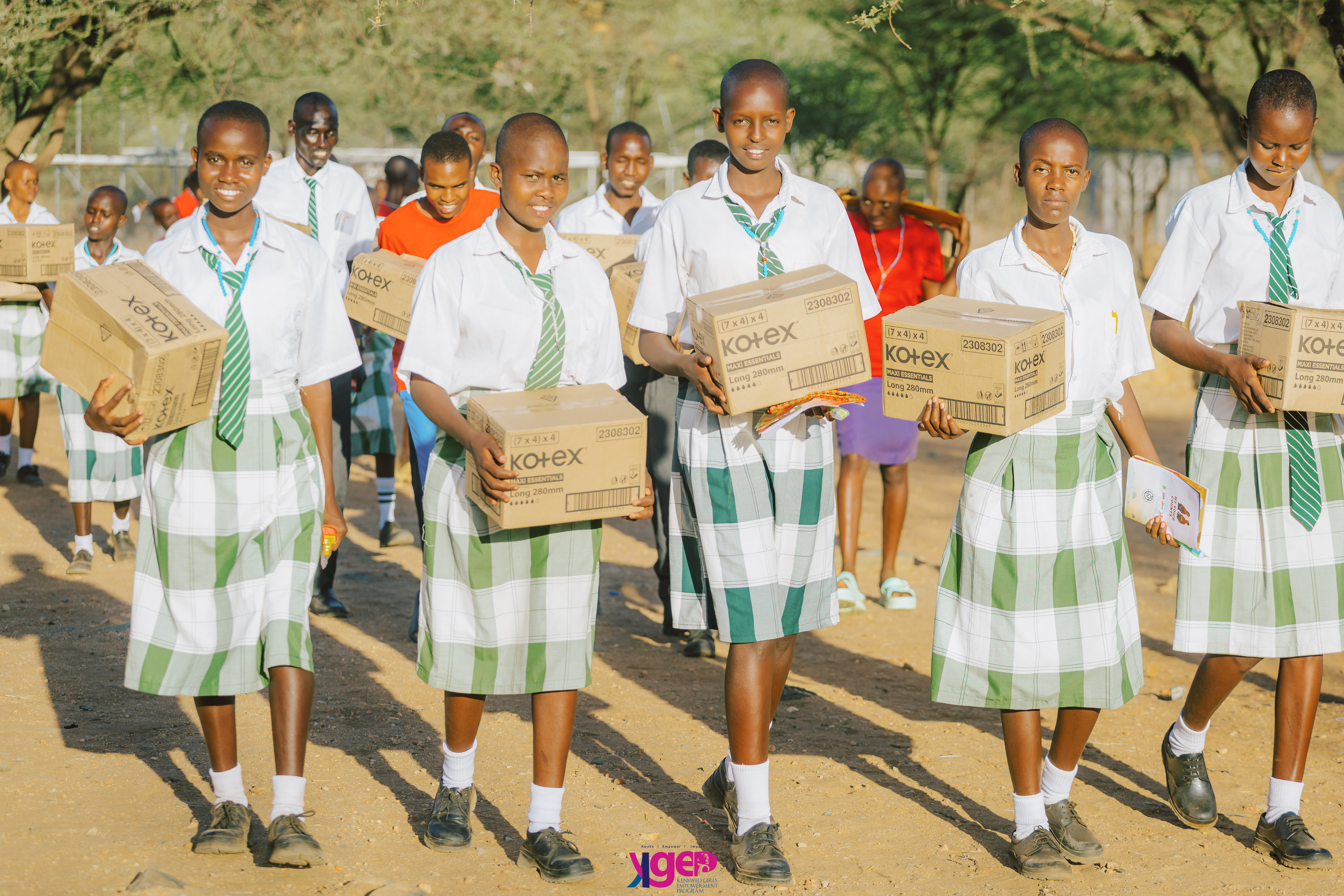 Sanitary towels distribution