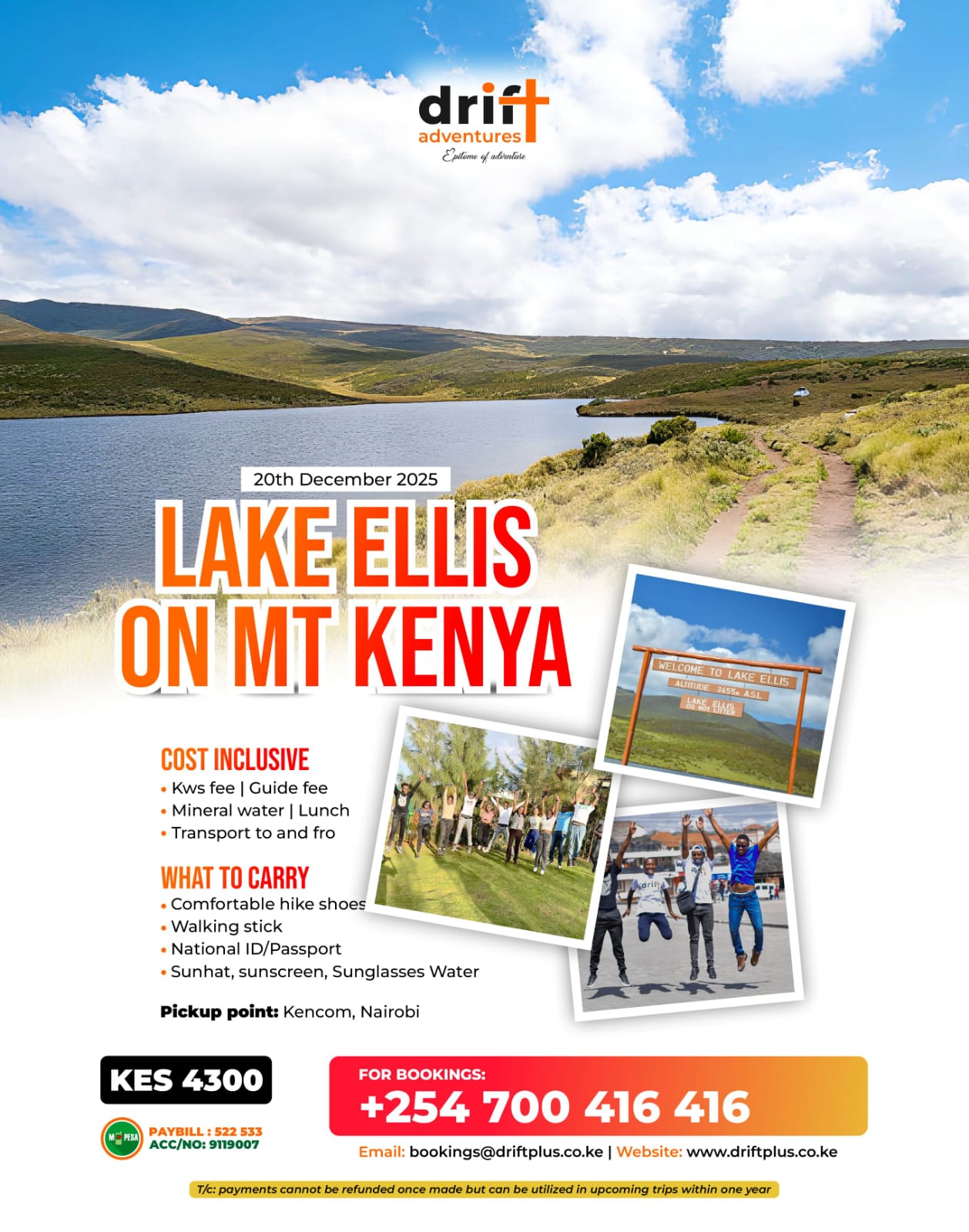 LAKE ELLIS ON MT KENYA ADVENTURE