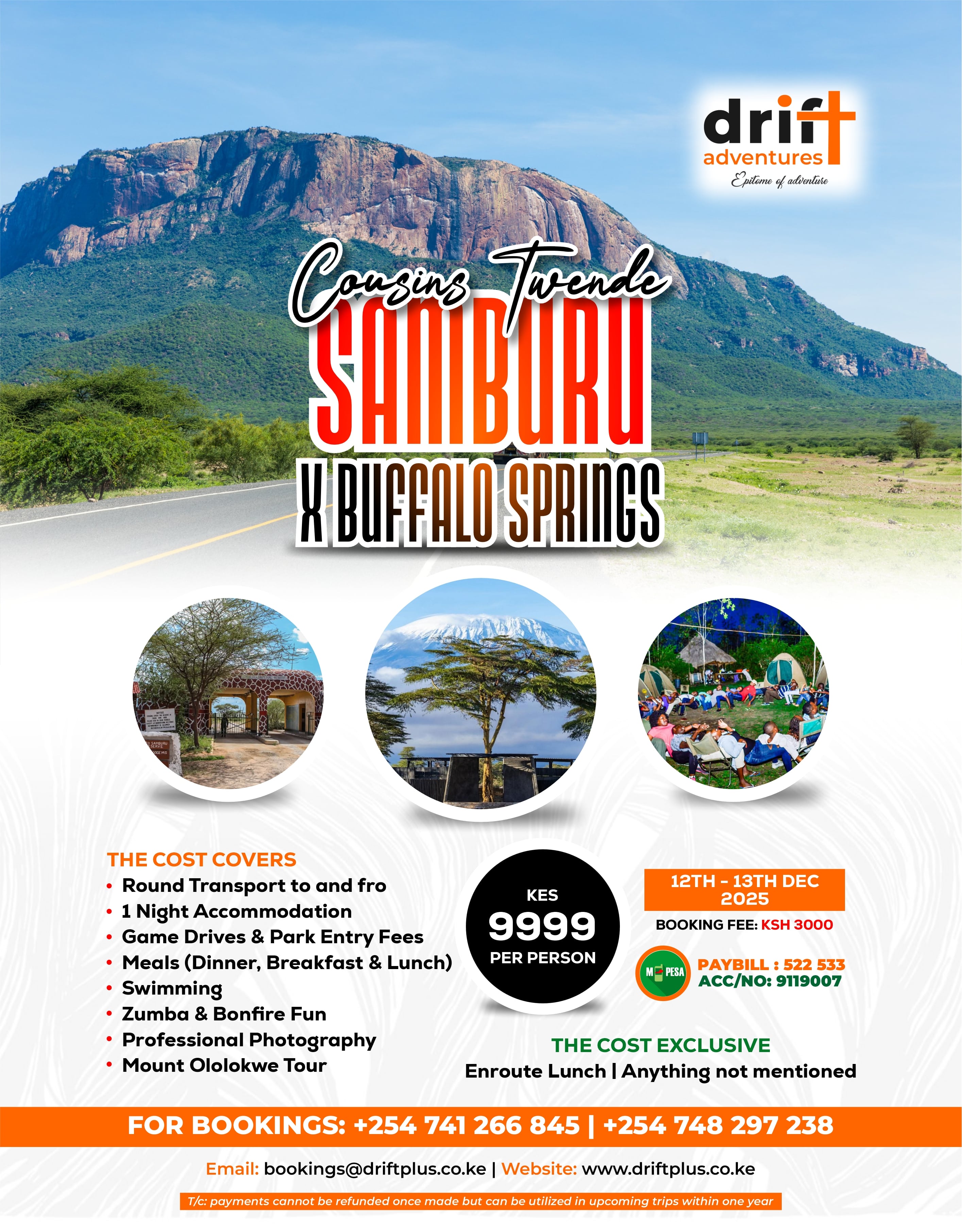 2-Day Samburu Safari Tour | Buffalo Springs & Ololokwe Mountain 2025