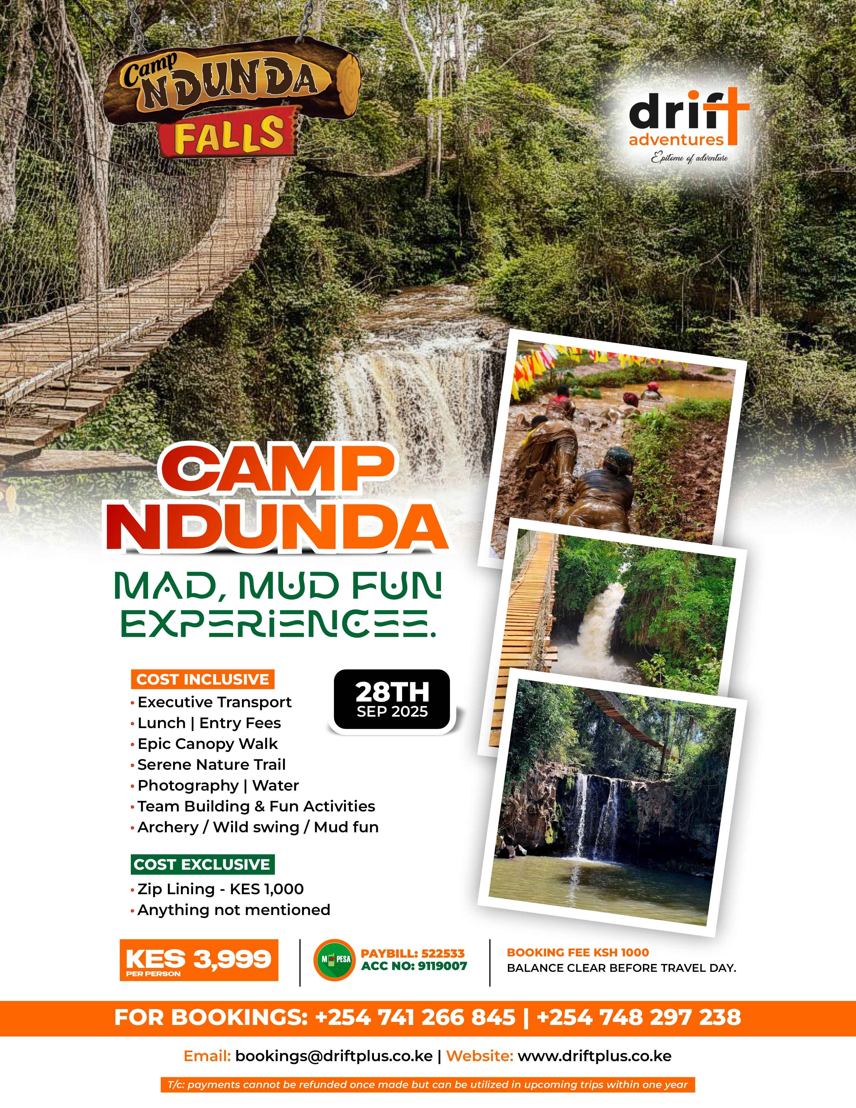 CAMP NDUNDA – MAD, MUD FUN EXPERIENCE